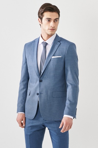 Blue Male Straight Suit