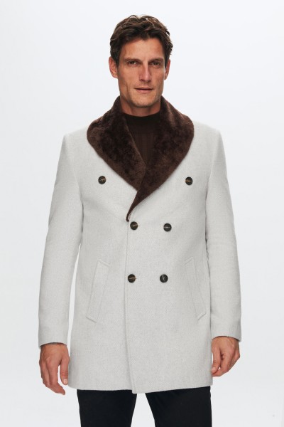 Beige Male Coat