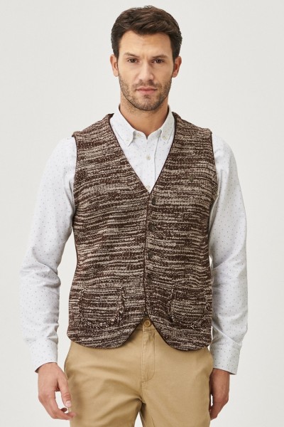 Brown Male Mealy Waistcoat