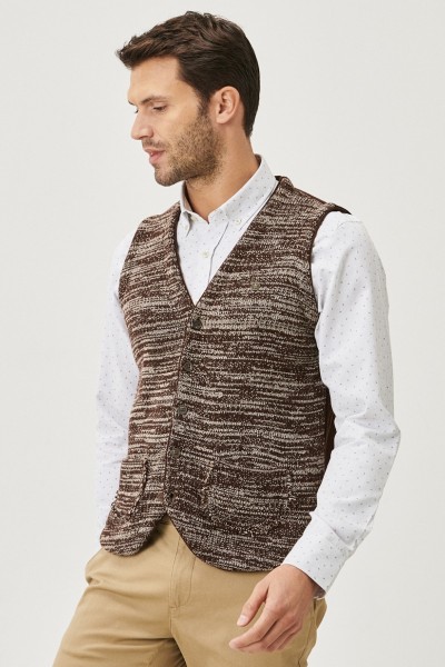 Brown Male Mealy Waistcoat
