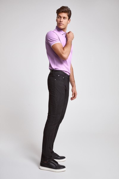 Black Male Straight Trousers