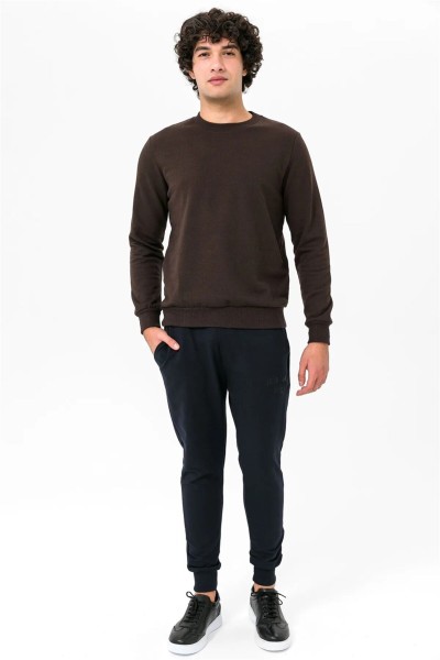 Brown Male Straight Sweatshirt