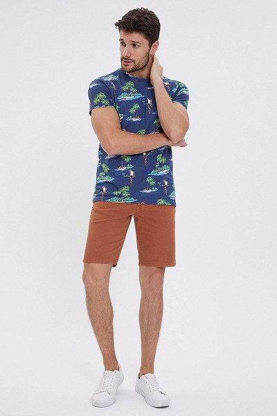 Orange Male Shorts & Bermuda