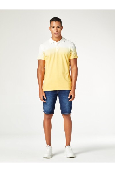 Yellow Male Polo Neck T-shirt