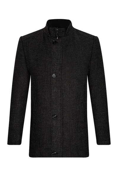Black Male patterned Coat