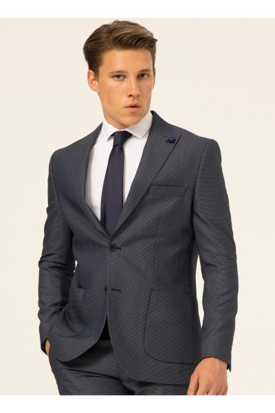 Blue Male Suit