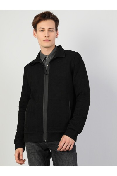 Black Male Solid Color Jacket