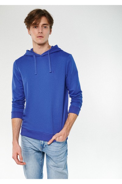 Blue Male Straight Sweatshirt
