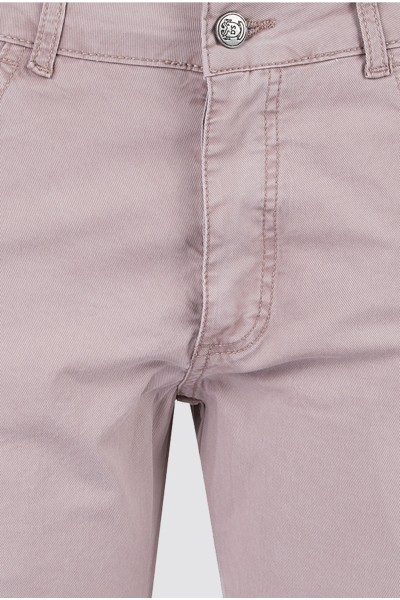Pink Male Straight Trousers