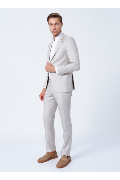 Beige Male Suit