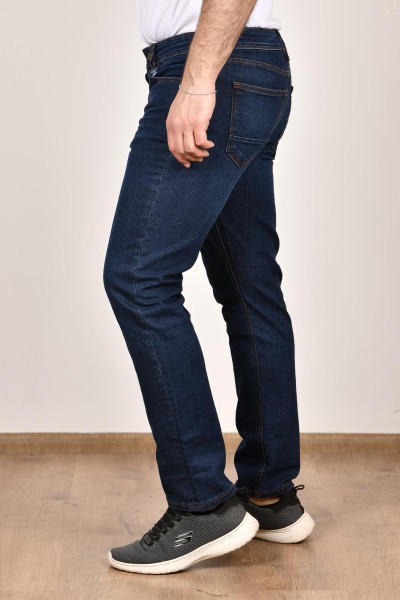 Navy blue Male Straight Trousers