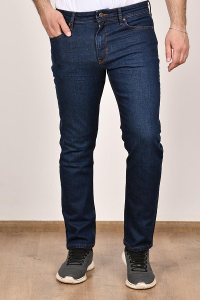 Navy blue Male Straight Trousers