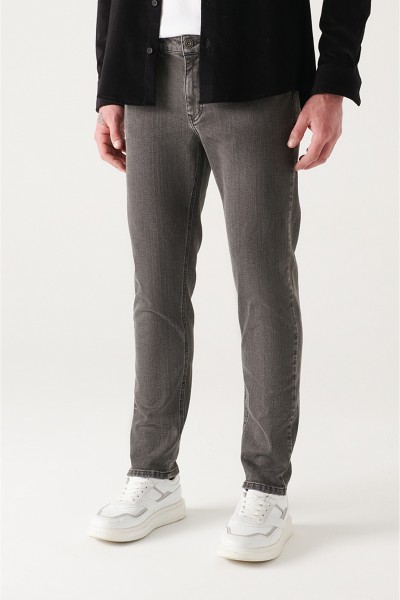 Grey Male Straight jeans