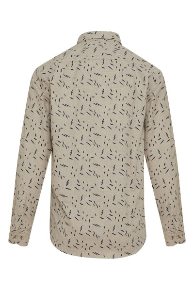 Beige Male patterned Shirt