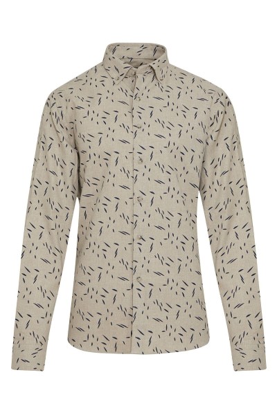 Beige Male patterned Shirt