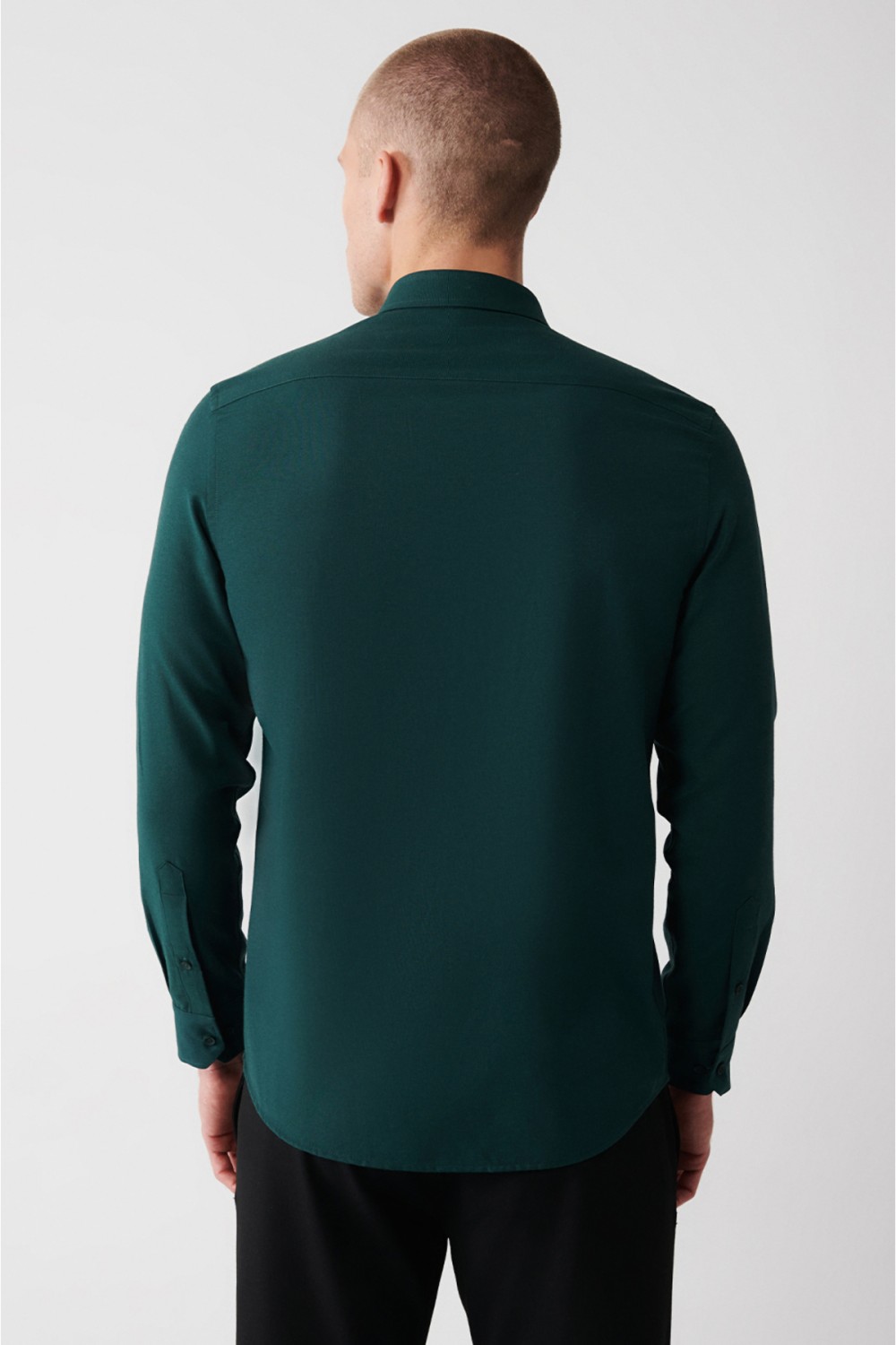 Green Male Straight Shirt