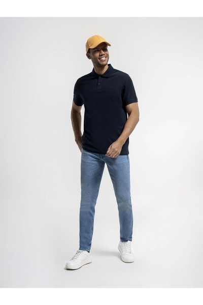 Navy blue Male Polo Neck T-shirt