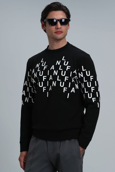 Black Male Printed Sweatshirt