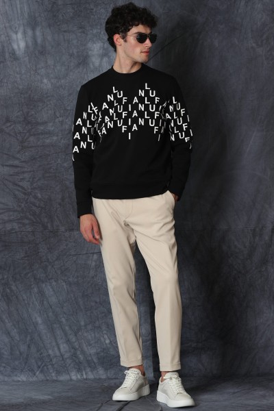 Black Male Geometric Sweatshirt