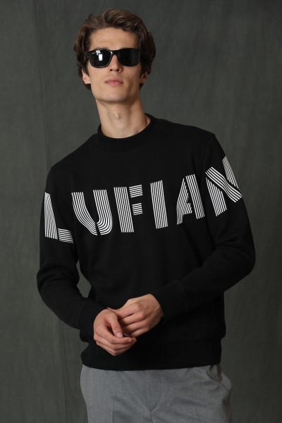 Black Male Printed Sweatshirt