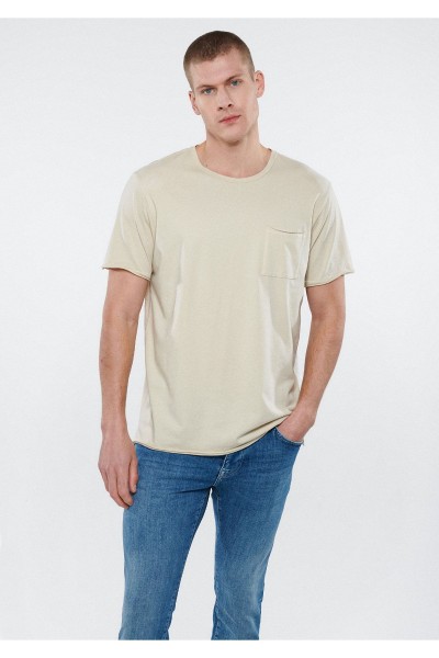 Beige Male Straight T-Shirts