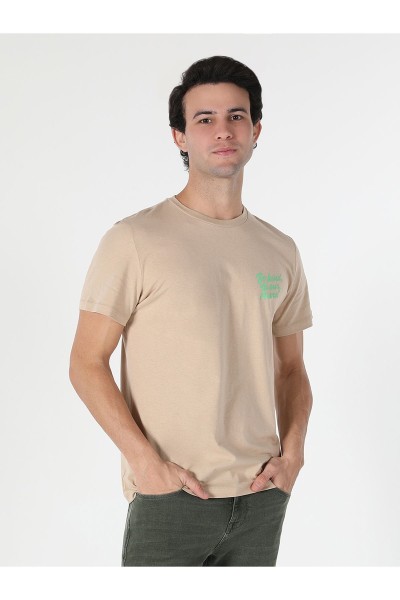 Beige Male T-Shirts