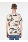 Beige Male patterned T-Shirts