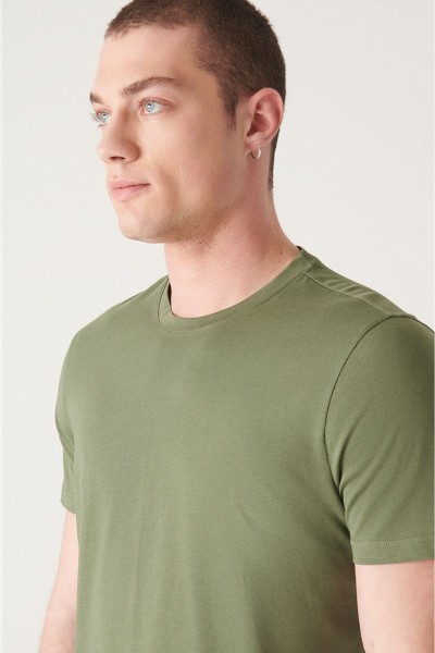 Khaki Male Straight T-Shirts